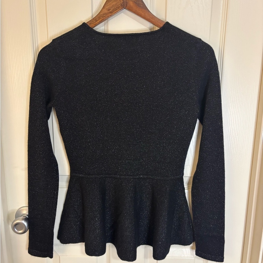 The Cashmere Project Black Cashmere Peplum Sweater black size XS - Picture 6 of 10